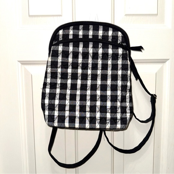 Vera Bradley Handbags - Vera Bradley Black and Gray Patterned Fabric
